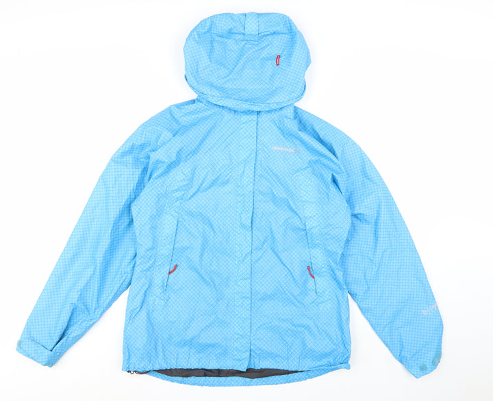 Didriksons1913 Women's Blue Waterproof Hooded Rain Jacket Size 12