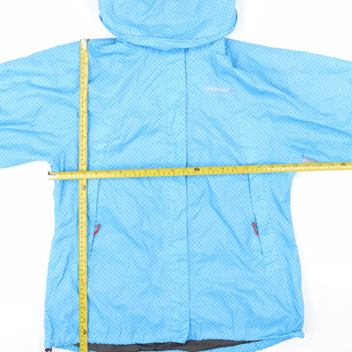 Didriksons1913 Women's Blue Waterproof Hooded Rain Jacket Size 12