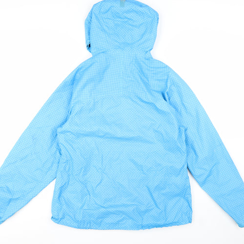 Didriksons1913 Women's Blue Waterproof Hooded Rain Jacket Size 12