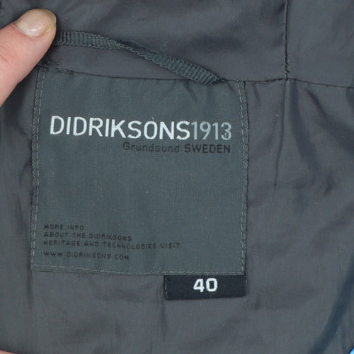 Didriksons1913 Women's Blue Waterproof Hooded Rain Jacket Size 12