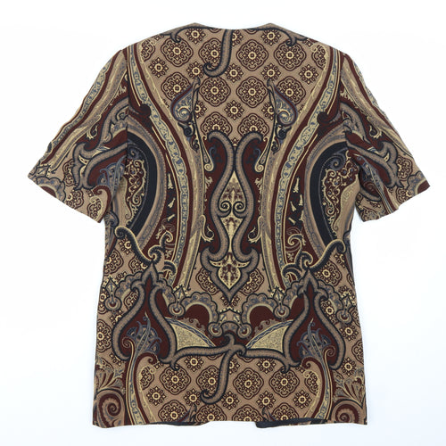 Windsmoor Women’s Brown Paisley Short Sleeve Suit Jacket Size 12