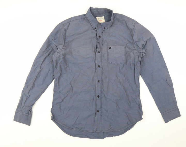 Denizen for Levi's Men's Blue Cotton Button-Up Shirt XL