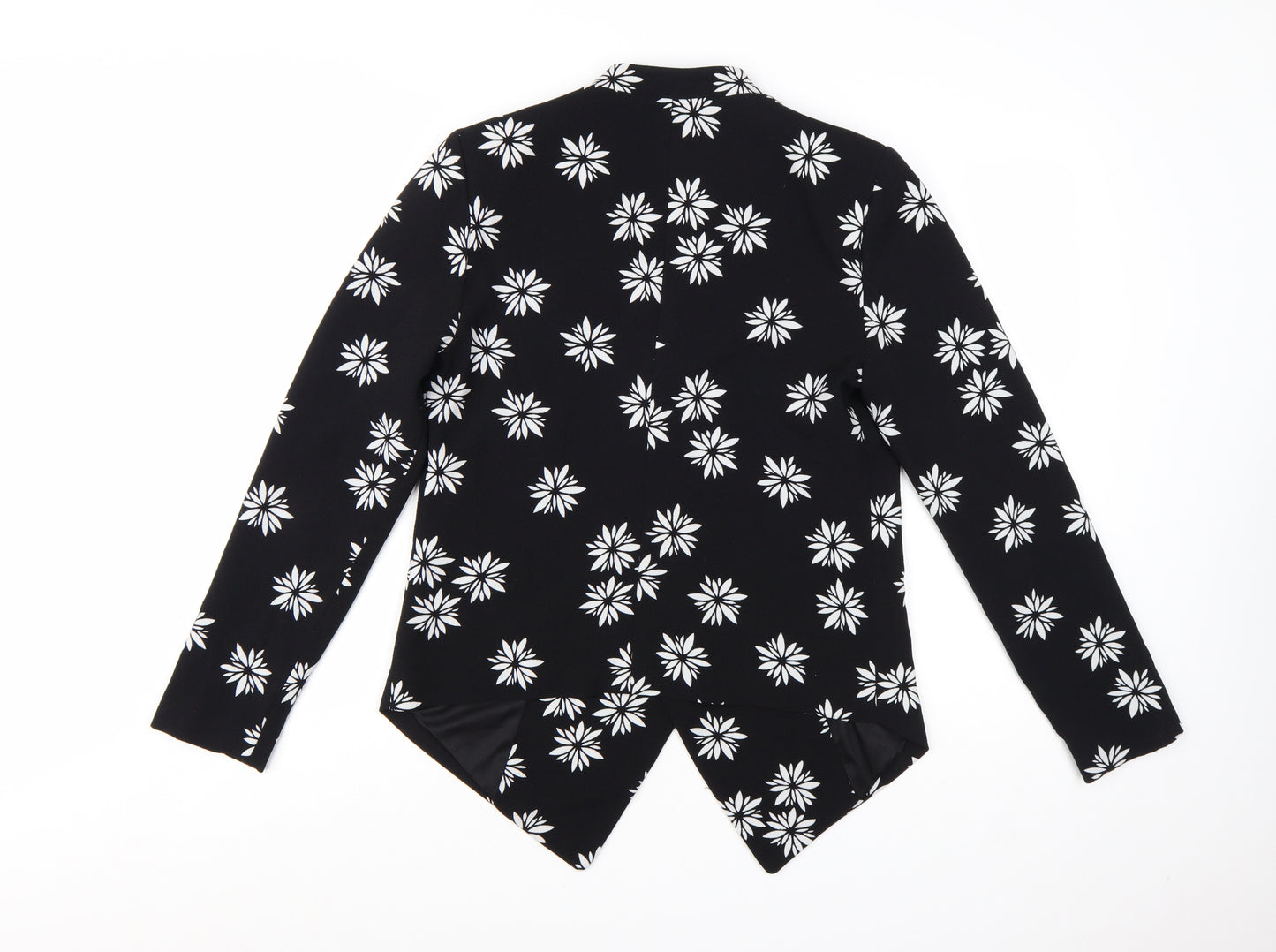 Debenhams Women Black Floral Blazer Jacket Size 12 Regular Fit