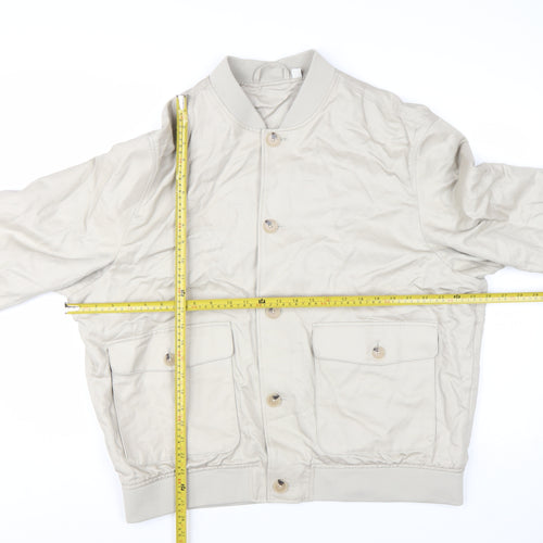 Marks and Spencer Men’s Beige Cotton Bomber Jacket XL