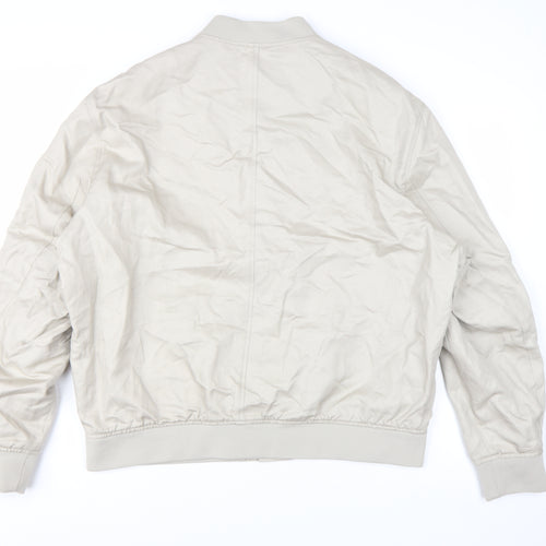 Marks and Spencer Men’s Beige Cotton Bomber Jacket XL