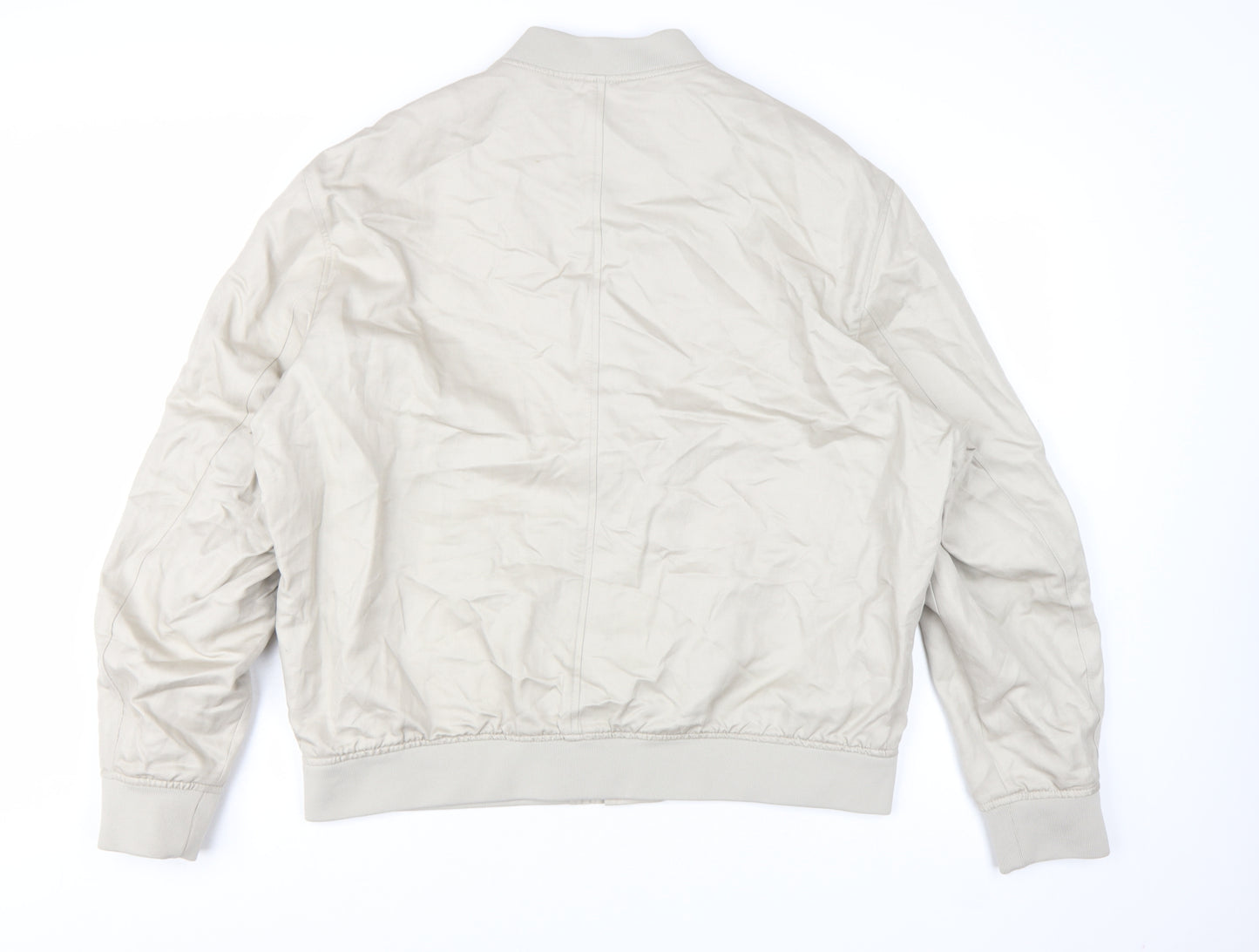 Marks and Spencer Men’s Beige Cotton Bomber Jacket XL