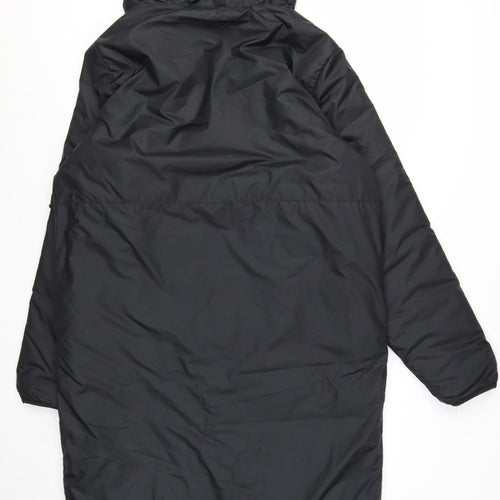 Nike Women's Black Long Hooded Parka Coat Size L