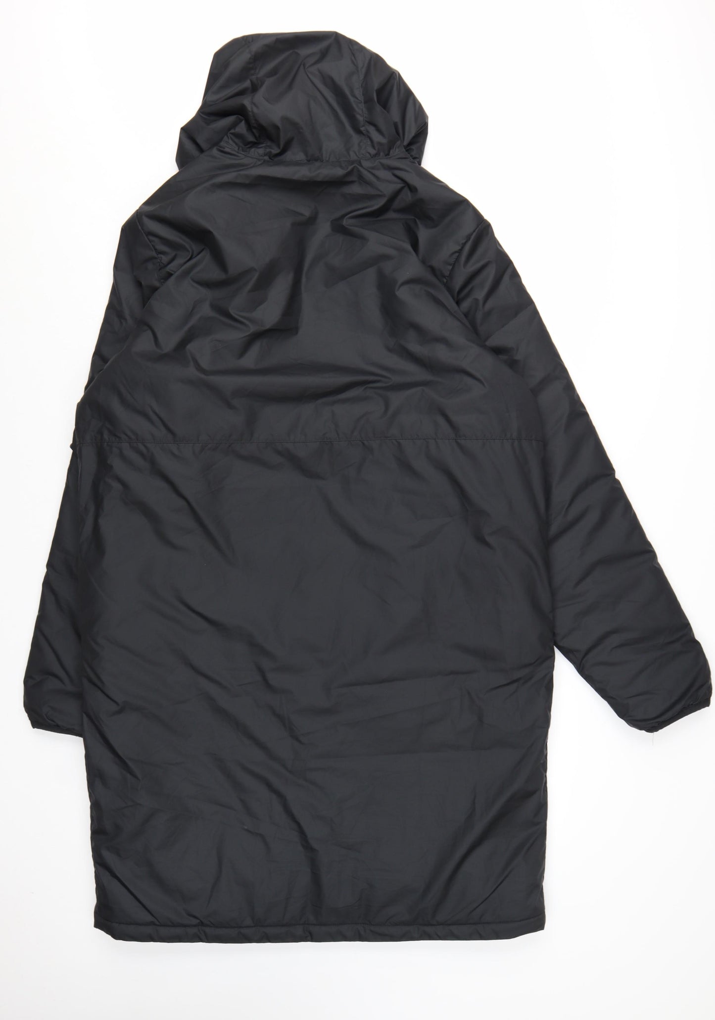 Nike Women's Black Long Hooded Parka Coat Size L