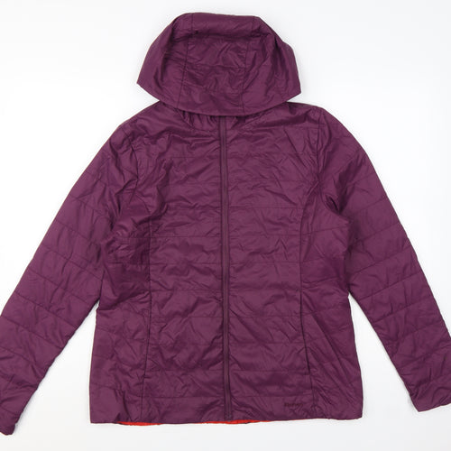 Rohan Womens Purple Mid-Length Hooded Puffer Jacket Size M