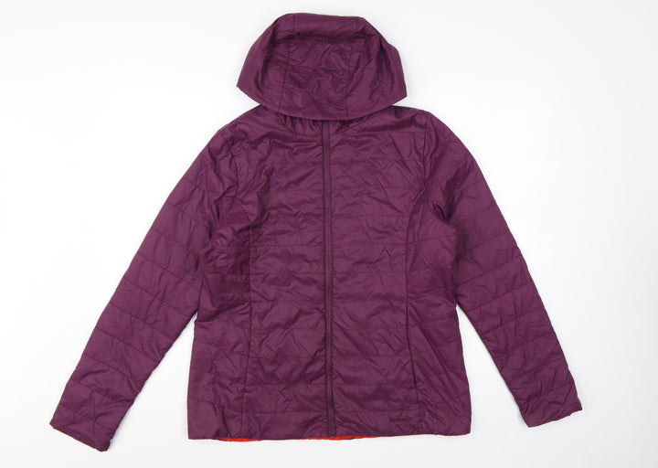 Rohan Womens Purple Mid-Length Hooded Puffer Jacket Size M