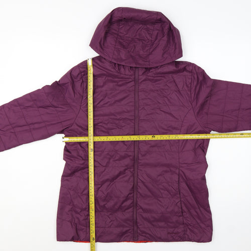 Rohan Womens Purple Mid-Length Hooded Puffer Jacket Size M