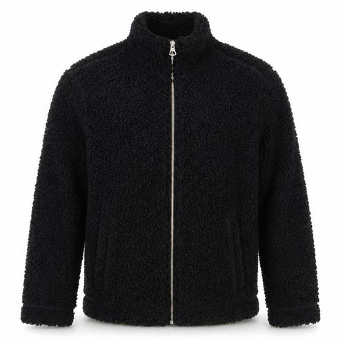 H&M Men's Black Regular Fit Fleece Zip Jacket Size S