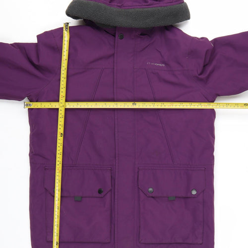 Craghoppers Boys Purple Waterproof Hooded Parka Coat Age 13