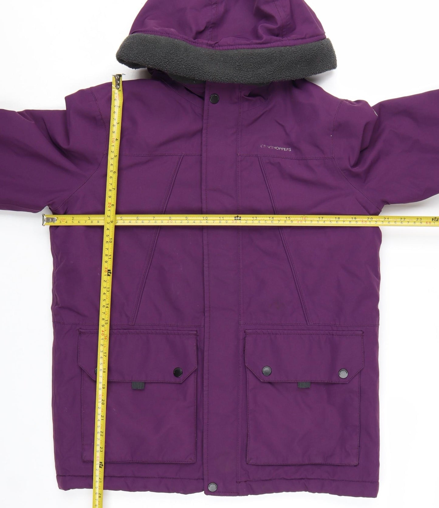 Craghoppers Boys Purple Waterproof Hooded Parka Coat Age 13