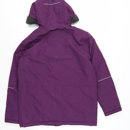 Craghoppers Boys Purple Waterproof Hooded Parka Coat Age 13