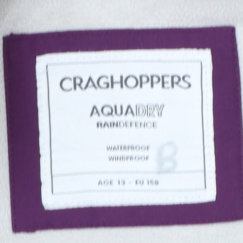 Craghoppers Boys Purple Waterproof Hooded Parka Coat Age 13
