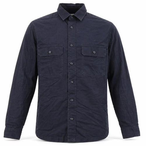 H&M Men's Blue Cotton Long Sleeve Button-Up Casual Shirt M