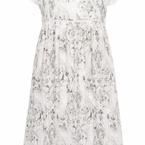Laura Ashley Women’s Ivory Floral Cotton Fit & Flare Dress Size 12