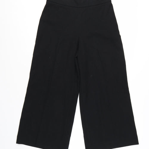 Jasper Conran Women Black Size 8 Wide-Leg Trousers