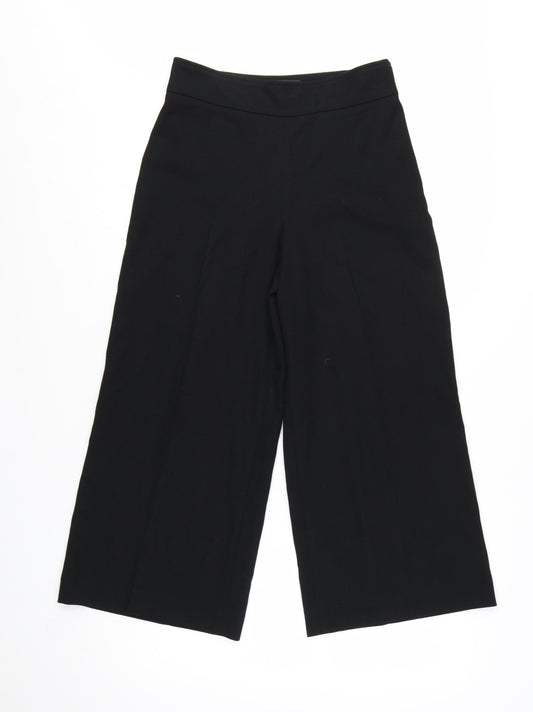 Jasper Conran Women Black Size 8 Wide-Leg Trousers