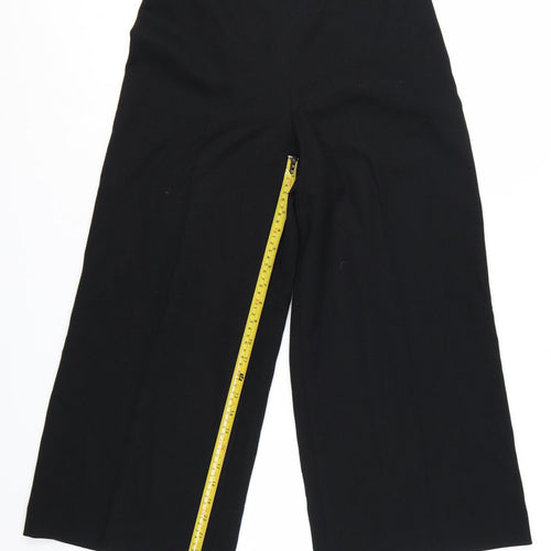 Jasper Conran Women Black Size 8 Wide-Leg Trousers