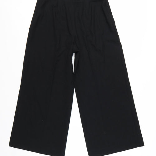 Jasper Conran Women Black Size 8 Wide-Leg Trousers