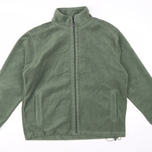 EWM Men's Green Fleece Full Zip Jacket Size M Outdoor Casual