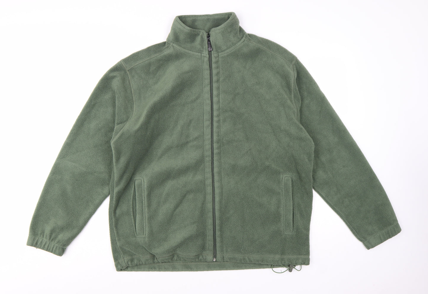 EWM Men's Green Fleece Full Zip Jacket Size M Outdoor Casual