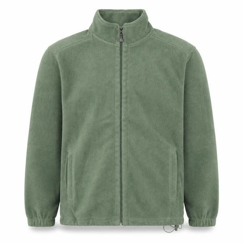 EWM Men's Green Fleece Full Zip Jacket Size M Outdoor Casual