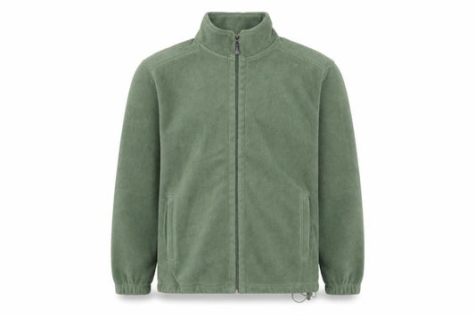 EWM Men's Green Fleece Full Zip Jacket Size M Outdoor Casual
