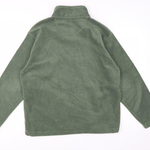 EWM Men's Green Fleece Full Zip Jacket Size M Outdoor Casual