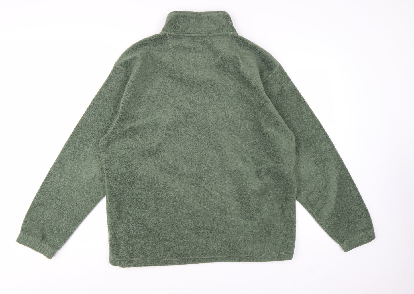 EWM Men's Green Fleece Full Zip Jacket Size M Outdoor Casual