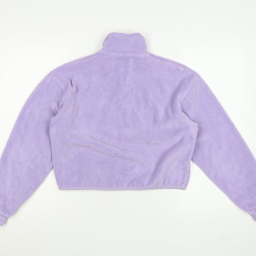 Calvin Klein Jeans Women's Purple 1/4 Zip Fleece Sweatshirt XS