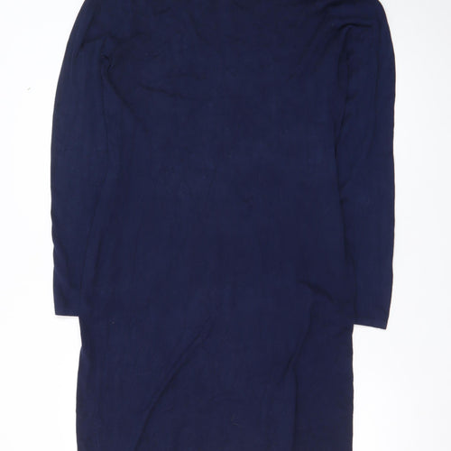 Selection Women Blue M Bodycon Knit Dress Long Sleeve Beaded