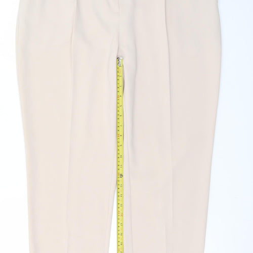 Dorothy Perkins Women Beige Chino Trousers UK 16 Elastic Waist