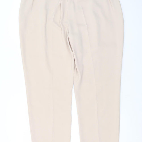Dorothy Perkins Women Beige Chino Trousers UK 16 Elastic Waist