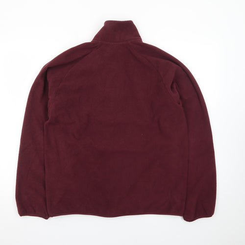 Animal Womens Burgundy Fleece 1/2 Zip Jacket UK 12