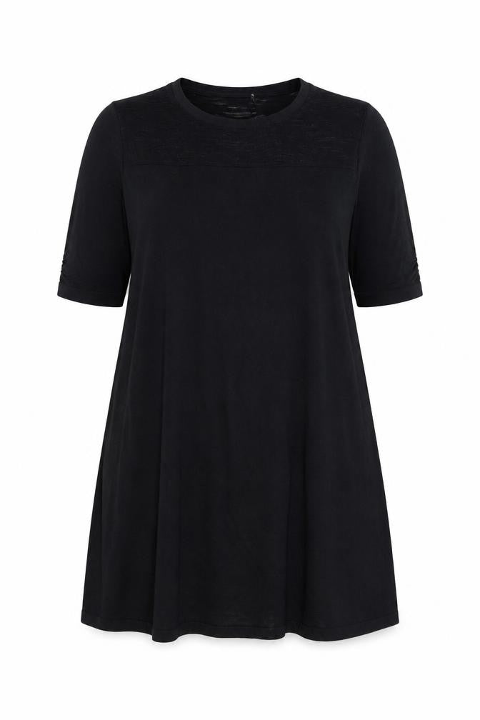Marks and Spencer Women's Black Cotton A-Line Knit Dress Size 18