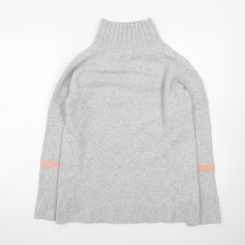 Mint Velvet Women’s Grey Roll Neck Jumper Size 10 Wool Blend