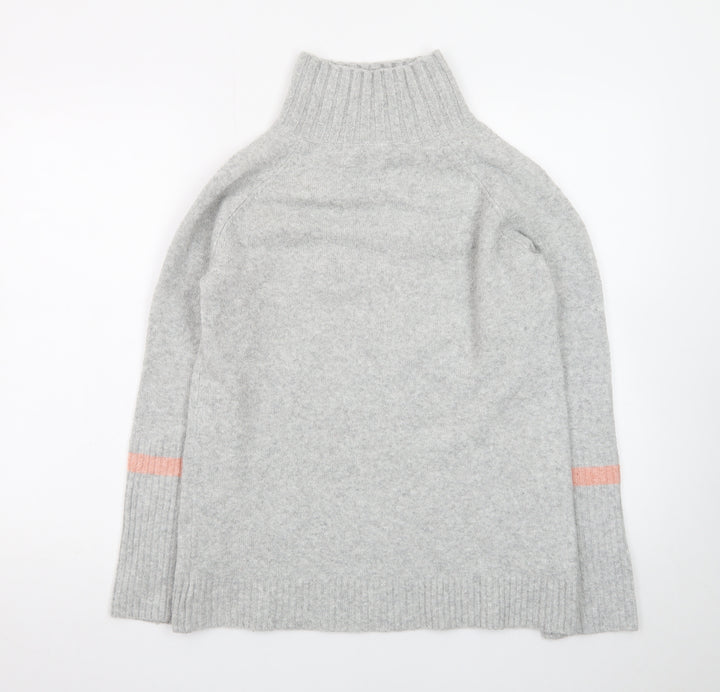 Mint Velvet Women’s Grey Roll Neck Jumper Size 10 Wool Blend