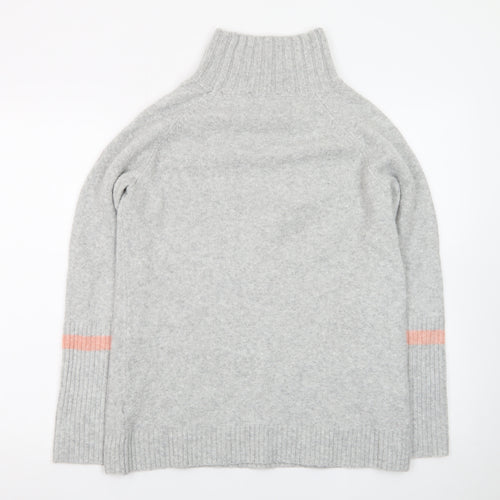 Mint Velvet Women’s Grey Roll Neck Jumper Size 10 Wool Blend