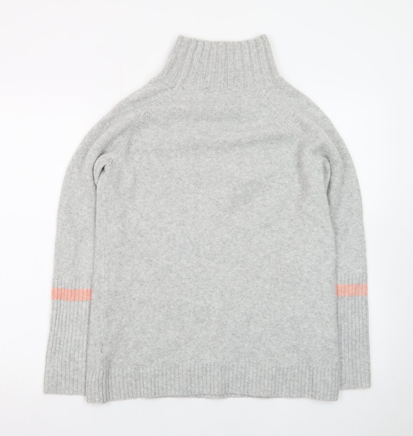 Mint Velvet Women’s Grey Roll Neck Jumper Size 10 Wool Blend