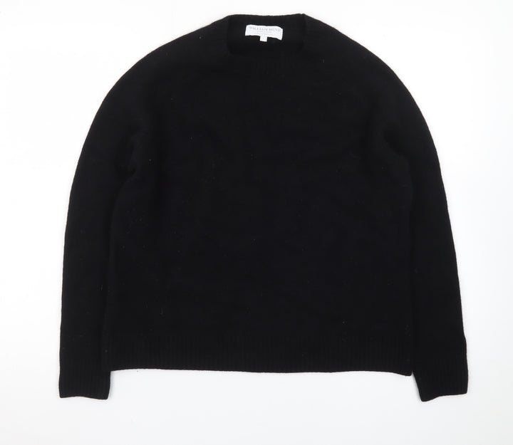 William Hunt Men's Black Wool Crew Neck Pullover Jumper Size L