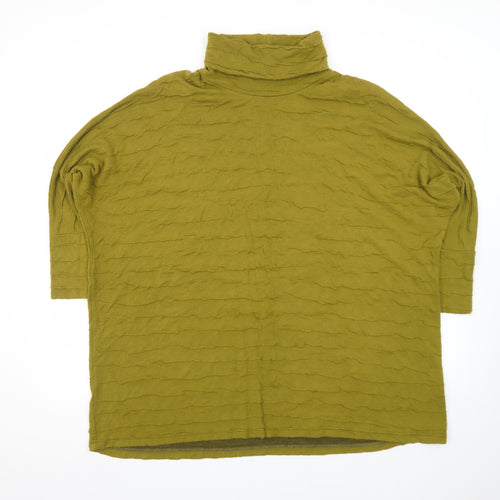 Trine Kryger Simonsen Women Green Roll Neck Tunic Jumper S