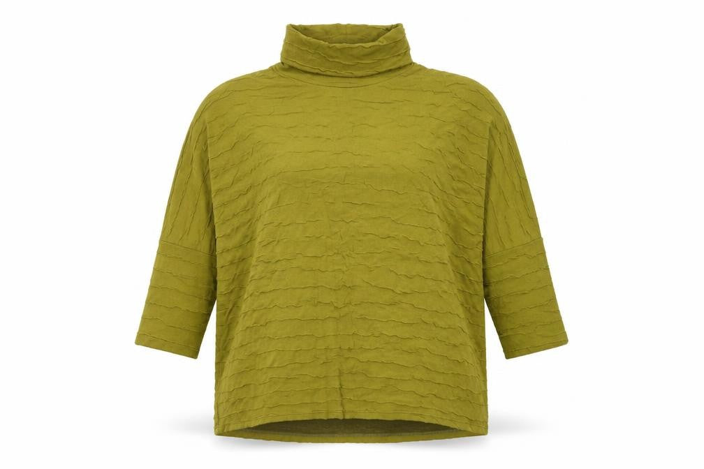 Trine Kryger Simonsen Women Green Roll Neck Tunic Jumper S