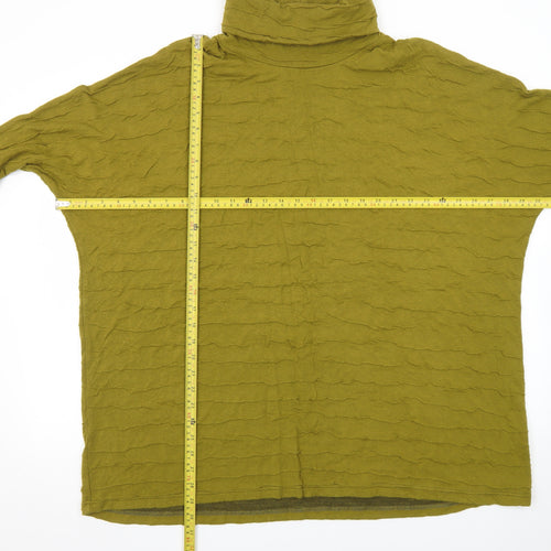 Trine Kryger Simonsen Women Green Roll Neck Tunic Jumper S