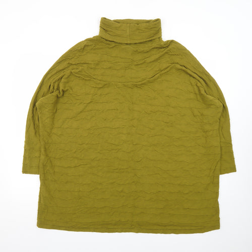 Trine Kryger Simonsen Women Green Roll Neck Tunic Jumper S