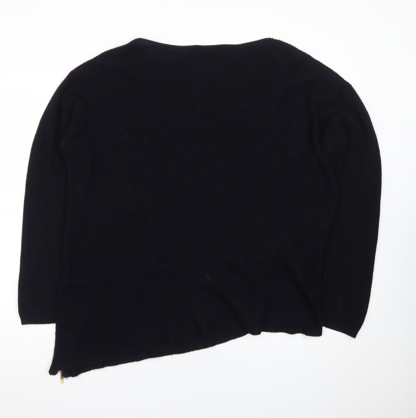 Evans Women's Black Size 22/24 Zip Accent Knit Pullover Jumper