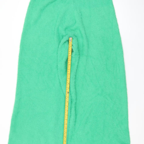 In The Style Women's Green Wide-Leg Knit Trousers Size 18