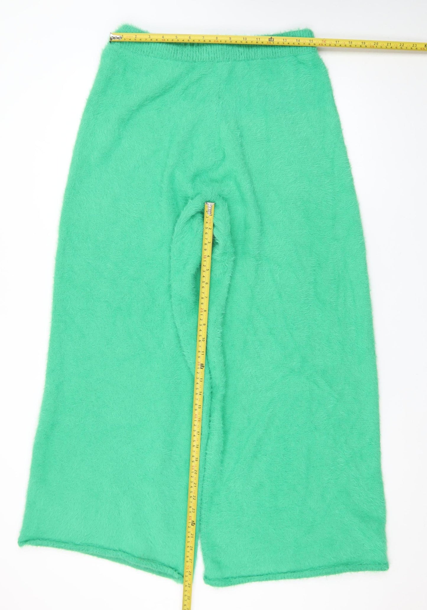In The Style Women's Green Wide-Leg Knit Trousers Size 18